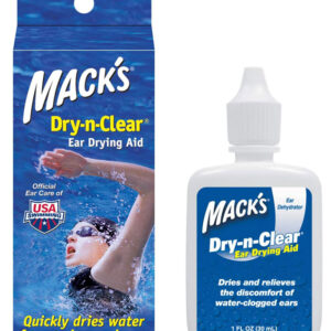 bottle of macks ear clear solution for swimmers