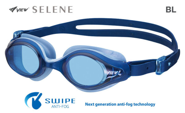 blue swim goggles